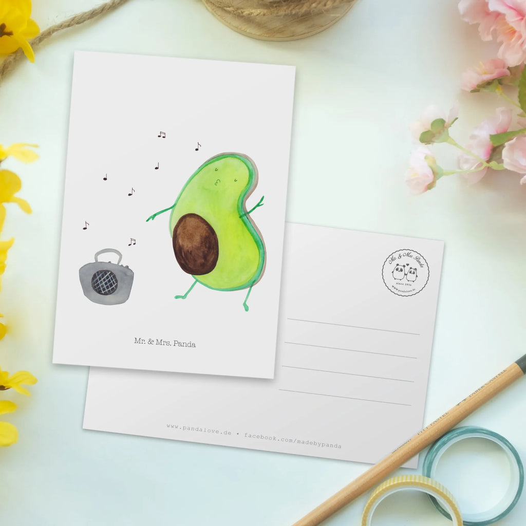 Postkarte Avocado tanzt Postkarte, Karte, Geschenkkarte, Grußkarte, Einladung, Ansichtskarte, Geburtstagskarte, Einladungskarte, Dankeskarte, Ansichtskarten, Einladung Geburtstag, Einladungskarten Geburtstag, Avocado, Veggie, Vegan, Gesund