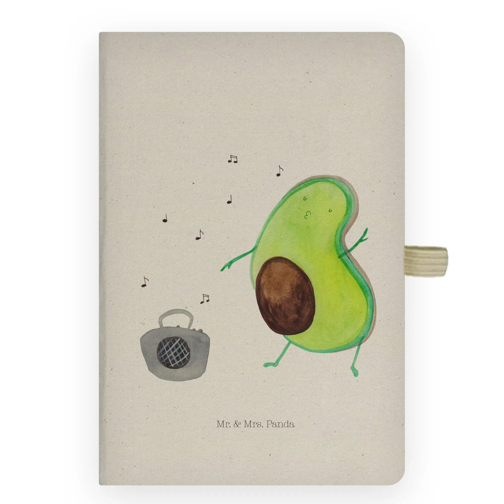 Baumwoll Notizbuch Avocado tanzt Notizen, Eintragebuch, Tagebuch, Notizblock, Adressbuch, Journal, Kladde, Skizzenbuch, Notizheft, Schreibbuch, Schreibheft, Avocado, Veggie, Vegan, Gesund