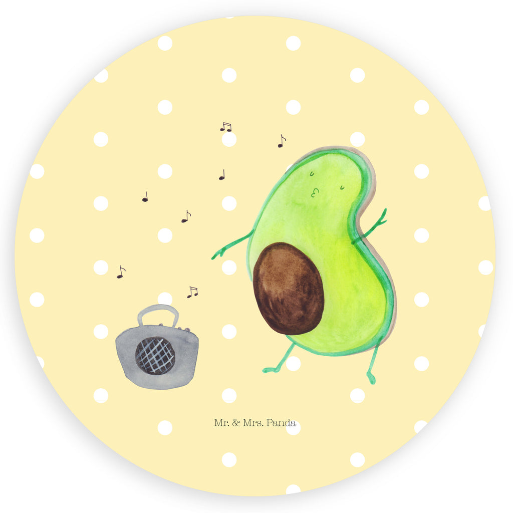 Rund Aufkleber Avocado tanzt Sticker, Aufkleber, Etikett, Kinder, rund, Avocado, Veggie, Vegan, Gesund