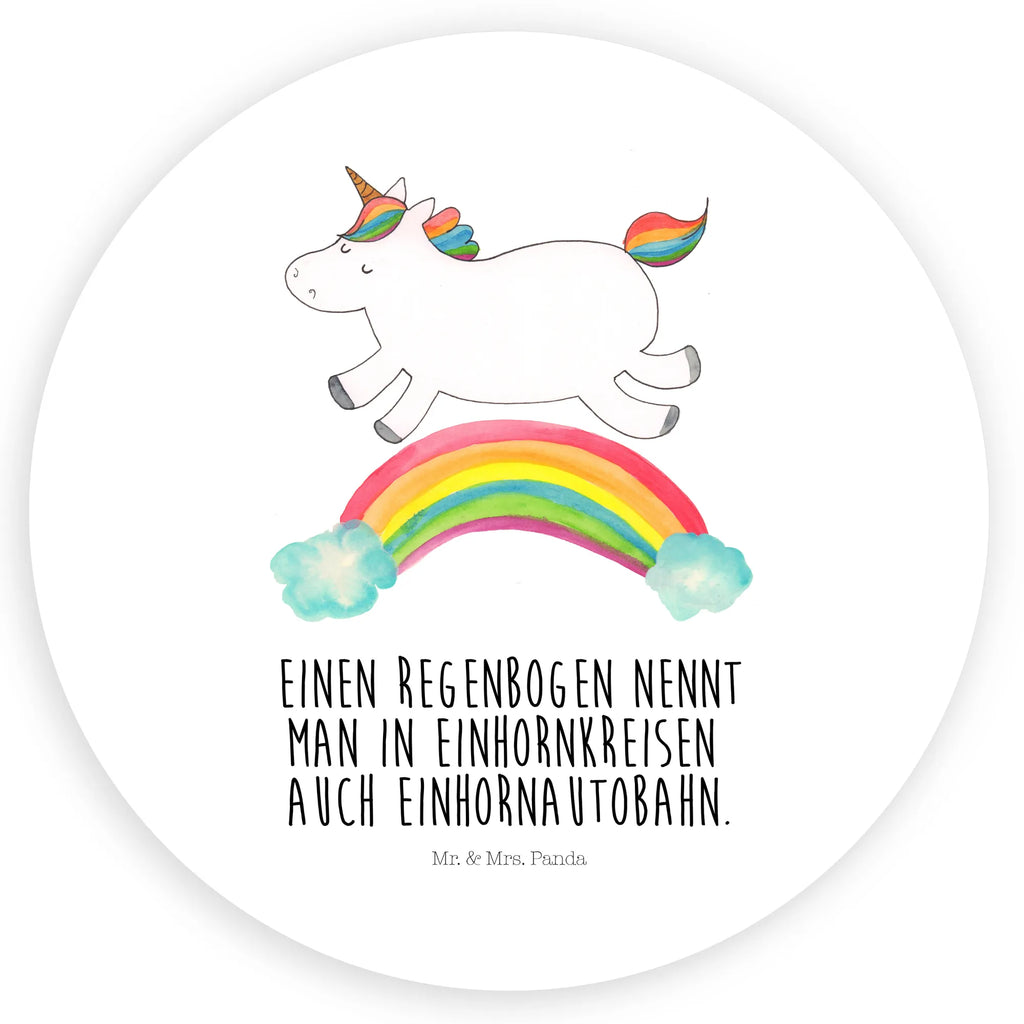 Rund Aufkleber Einhorn Regenbogen Sticker, Aufkleber, Etikett, Einhorn, Einhörner, Einhorn Deko, Pegasus, Unicorn, Regenbogen, Glitzer, Einhornpower, Erwachsenwerden, Einhornautobahn