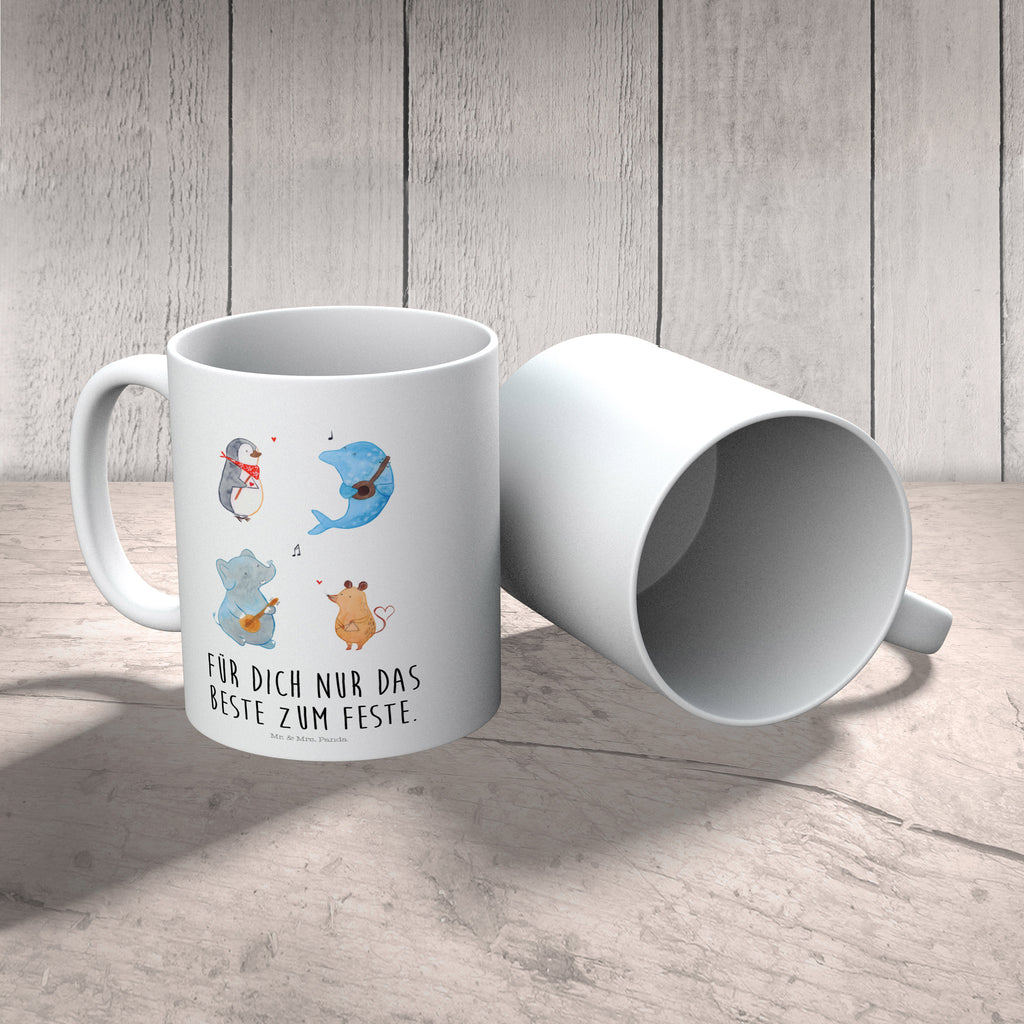 Kindertasse Big Band Kindertasse, Kinder Tasse, Kunststoff Tasse, Kindergarten Tasse, Trinkbecher, Camping Becher, Kaffeetasse, Kunststoffbecher, Kindergartenbecher, Outdoorgeschirr, Kunststoffgeschirr, Reisebecher, Reisetasse, Kinderbecher, Bruchfeste Tasse, Bruchsichere Tasse, Plastik Tasse, Plastiktasse, Tiermotive, Gute Laune, lustige Sprüche, Tiere, Hund, Pinguin, Maus, Elefant, Delfin, Gitarre, Band, Triangel, Musikanten, Musik