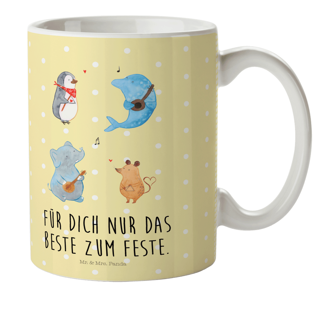 Kindertasse Big Band Kindertasse, Kinder Tasse, Kunststoff Tasse, Kindergarten Tasse, Trinkbecher, Camping Becher, Kaffeetasse, Kunststoffbecher, Kindergartenbecher, Outdoorgeschirr, Kunststoffgeschirr, Reisebecher, Reisetasse, Kinderbecher, Bruchfeste Tasse, Bruchsichere Tasse, Plastik Tasse, Plastiktasse, Tiermotive, Gute Laune, lustige Sprüche, Tiere, Hund, Pinguin, Maus, Elefant, Delfin, Gitarre, Band, Triangel, Musikanten, Musik