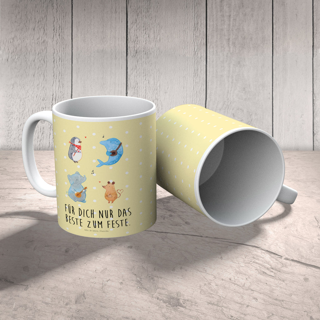 Kindertasse Big Band Kindertasse, Kinder Tasse, Kunststoff Tasse, Kindergarten Tasse, Trinkbecher, Camping Becher, Kaffeetasse, Kunststoffbecher, Kindergartenbecher, Outdoorgeschirr, Kunststoffgeschirr, Reisebecher, Reisetasse, Kinderbecher, Bruchfeste Tasse, Bruchsichere Tasse, Plastik Tasse, Plastiktasse, Tiermotive, Gute Laune, lustige Sprüche, Tiere, Hund, Pinguin, Maus, Elefant, Delfin, Gitarre, Band, Triangel, Musikanten, Musik