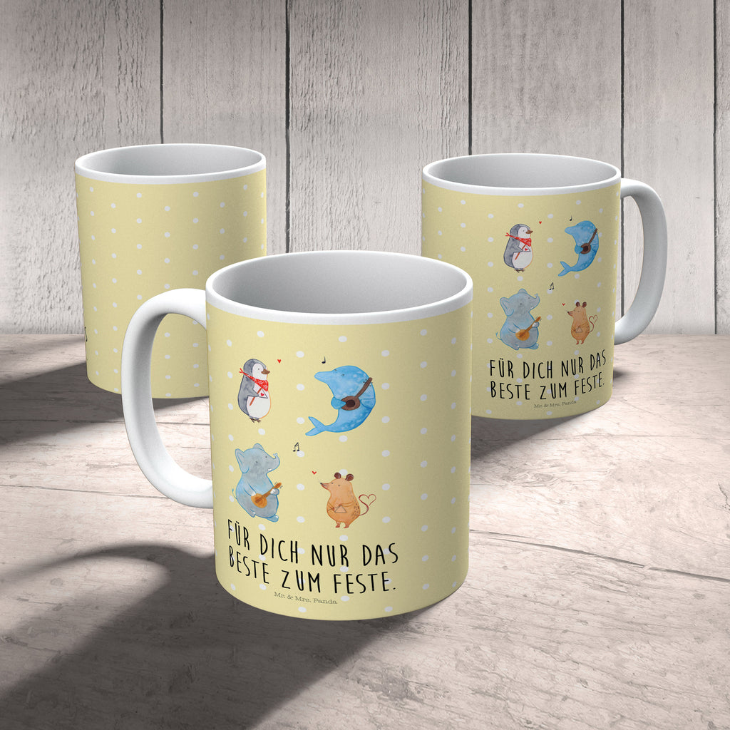 Kindertasse Big Band Kindertasse, Kinder Tasse, Kunststoff Tasse, Kindergarten Tasse, Trinkbecher, Camping Becher, Kaffeetasse, Kunststoffbecher, Kindergartenbecher, Outdoorgeschirr, Kunststoffgeschirr, Reisebecher, Reisetasse, Kinderbecher, Bruchfeste Tasse, Bruchsichere Tasse, Plastik Tasse, Plastiktasse, Tiermotive, Gute Laune, lustige Sprüche, Tiere, Hund, Pinguin, Maus, Elefant, Delfin, Gitarre, Band, Triangel, Musikanten, Musik