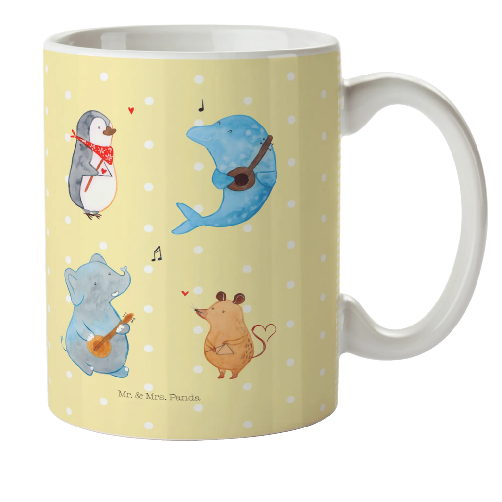 Kindertasse Big Band Kindertasse, Kinder Tasse, Kunststoff Tasse, Kindergarten Tasse, Trinkbecher, Camping Becher, Kaffeetasse, Kunststoffbecher, Kindergartenbecher, Outdoorgeschirr, Kunststoffgeschirr, Reisebecher, Reisetasse, Kinderbecher, Bruchfeste Tasse, Bruchsichere Tasse, Plastik Tasse, Plastiktasse, Tiermotive, Gute Laune, lustige Sprüche, Tiere, Hund, Pinguin, Maus, Elefant, Delfin, Gitarre, Band, Triangel, Musikanten, Musik