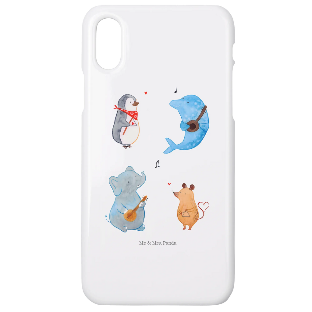 Handyhülle Big Band Handyhülle, Handycover, Cover, Handy, Hülle, Iphone 10, Iphone X, Tiermotive, Gute Laune, lustige Sprüche, Tiere, Hund, Pinguin, Maus, Elefant, Delfin, Gitarre, Band, Triangel, Musikanten, Musik