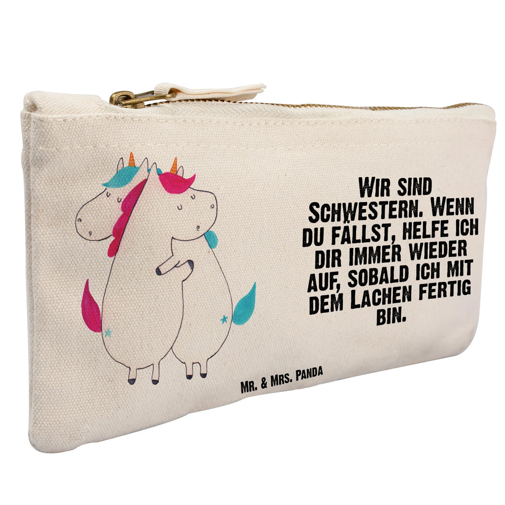 Schminktasche Einhörner Umarmen Schminktasche, Kosmetiktasche, Kosmetikbeutel, Stiftemäppchen, Etui, Federmappe, Makeup, XXL, Schminketui, Kosmetiketui, Schlamperetui, Einhorn, Einhörner, Einhorn Deko, Unicorn, Freundinnen, Freundin, BFF, Schwester, Schwestern, Familie, Geschwister, Sister, Liebe