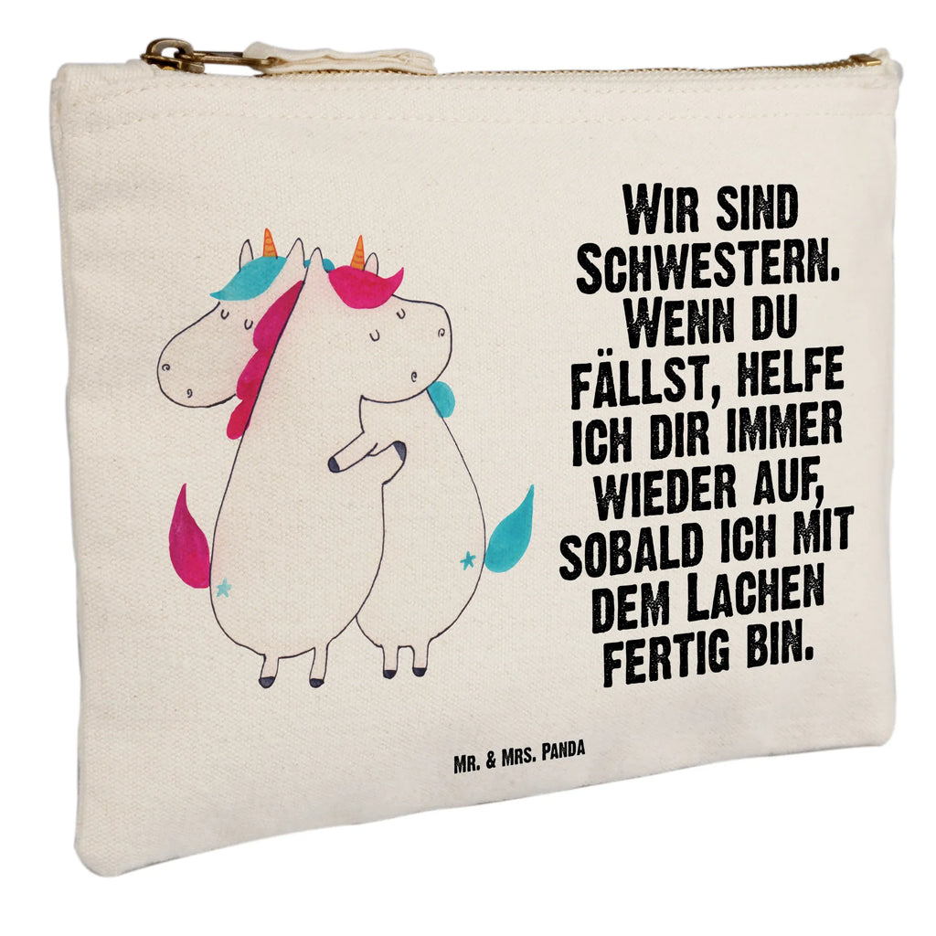 Schminktasche Einhörner Umarmen Schminktasche, Kosmetiktasche, Kosmetikbeutel, Stiftemäppchen, Etui, Federmappe, Makeup, XXL, Schminketui, Kosmetiketui, Schlamperetui, Einhorn, Einhörner, Einhorn Deko, Unicorn, Freundinnen, Freundin, BFF, Schwester, Schwestern, Familie, Geschwister, Sister, Liebe