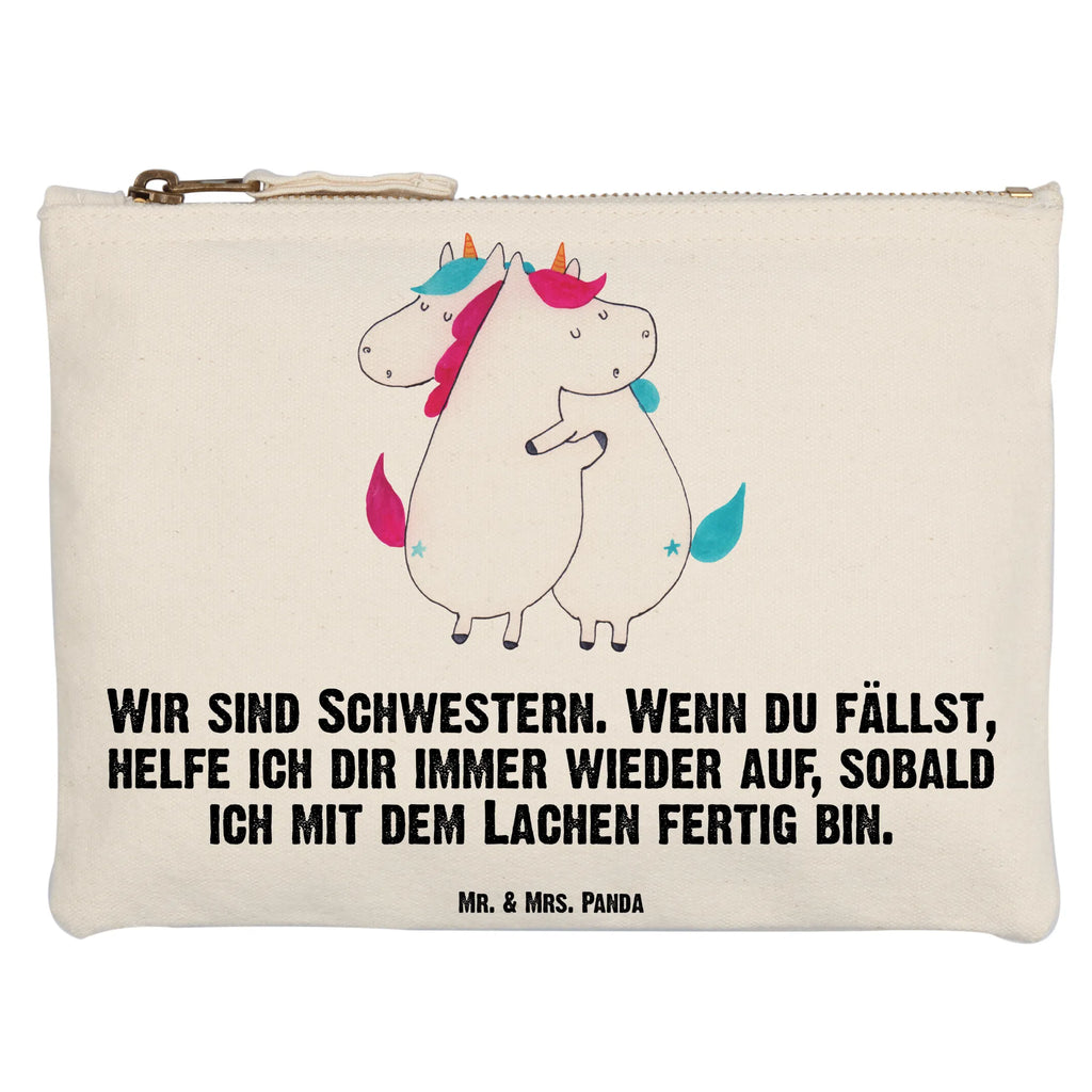 Schminktasche Einhörner Umarmen Schminktasche, Kosmetiktasche, Kosmetikbeutel, Stiftemäppchen, Etui, Federmappe, Makeup, XXL, Schminketui, Kosmetiketui, Schlamperetui, Einhorn, Einhörner, Einhorn Deko, Unicorn, Freundinnen, Freundin, BFF, Schwester, Schwestern, Familie, Geschwister, Sister, Liebe