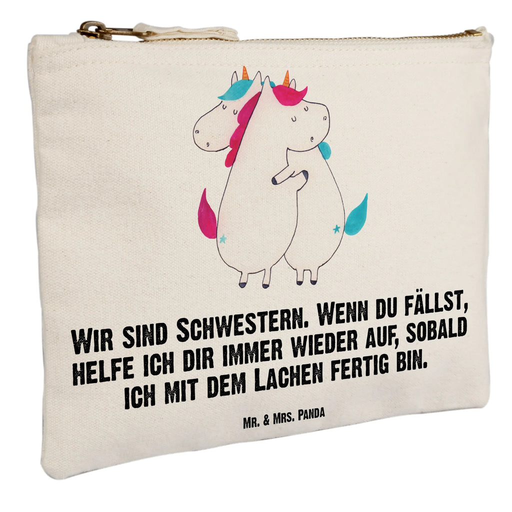 Schminktasche Einhörner Umarmen Schminktasche, Kosmetiktasche, Kosmetikbeutel, Stiftemäppchen, Etui, Federmappe, Makeup, XXL, Schminketui, Kosmetiketui, Schlamperetui, Einhorn, Einhörner, Einhorn Deko, Unicorn, Freundinnen, Freundin, BFF, Schwester, Schwestern, Familie, Geschwister, Sister, Liebe