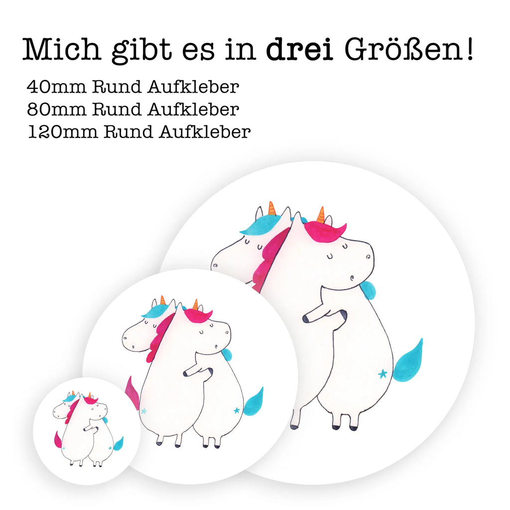 Rund Aufkleber Einhörner Umarmen Sticker, Aufkleber, Etikett, Einhorn, Einhörner, Einhorn Deko, Pegasus, Unicorn, Freundinnen, Freundin, BFF, Schwester, Schwestern, Familie, Geschwister, Sister, Liebe