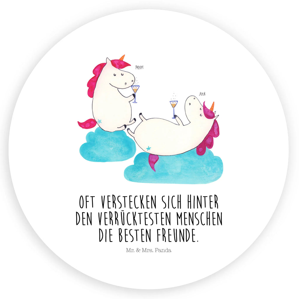 Rund Aufkleber Einhörner Sekt Sticker, Aufkleber, Etikett, Einhorn, Einhörner, Einhorn Deko, Pegasus, Unicorn, Freundinnen, Freundin, BFF, Sekt, Mädelsabend, Spaß, Party, Korken, Anstoßen, Beste