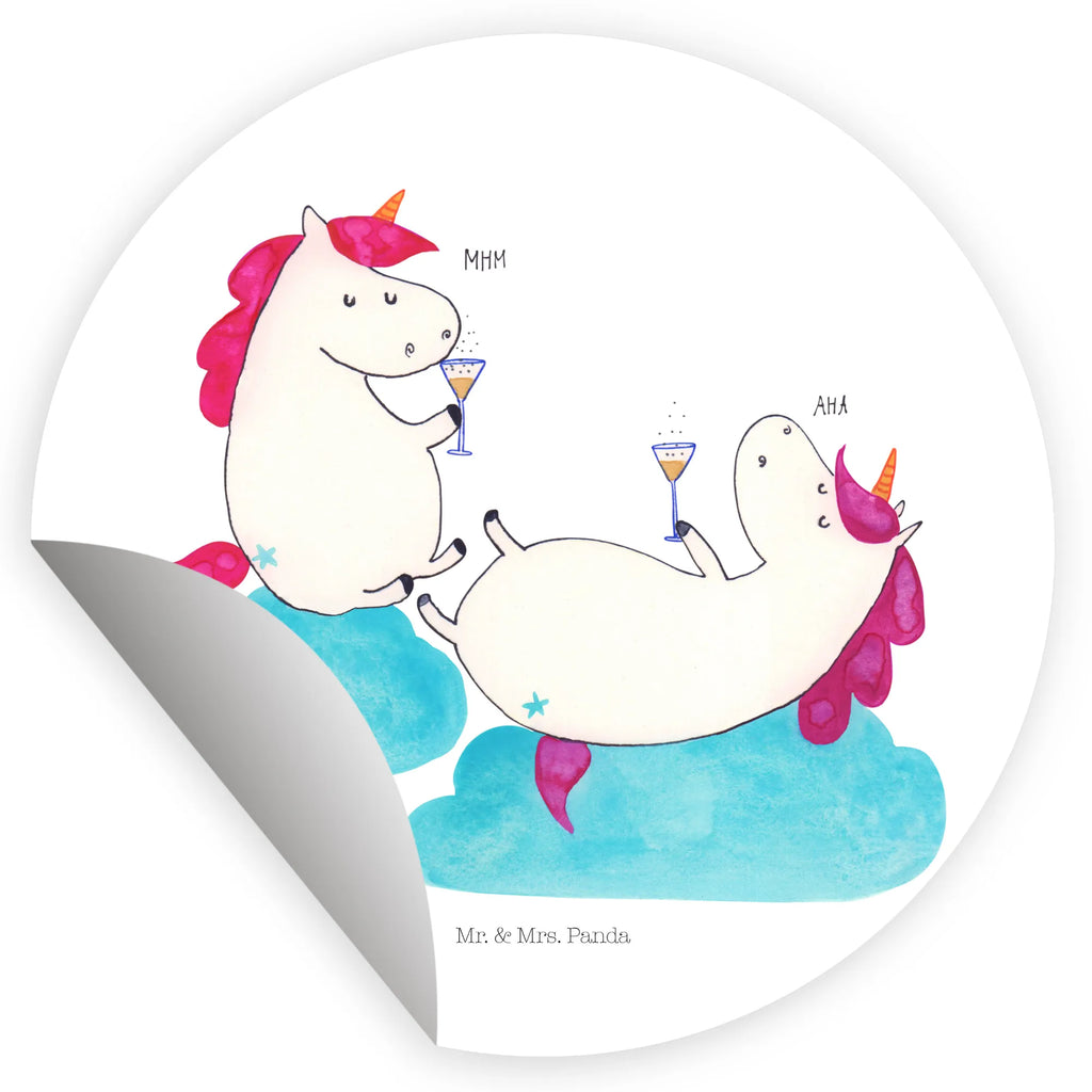 Rund Aufkleber Einhörner Sekt Sticker, Aufkleber, Etikett, Einhorn, Einhörner, Einhorn Deko, Pegasus, Unicorn, Freundinnen, Freundin, BFF, Sekt, Mädelsabend, Spaß, Party, Korken, Anstoßen, Beste