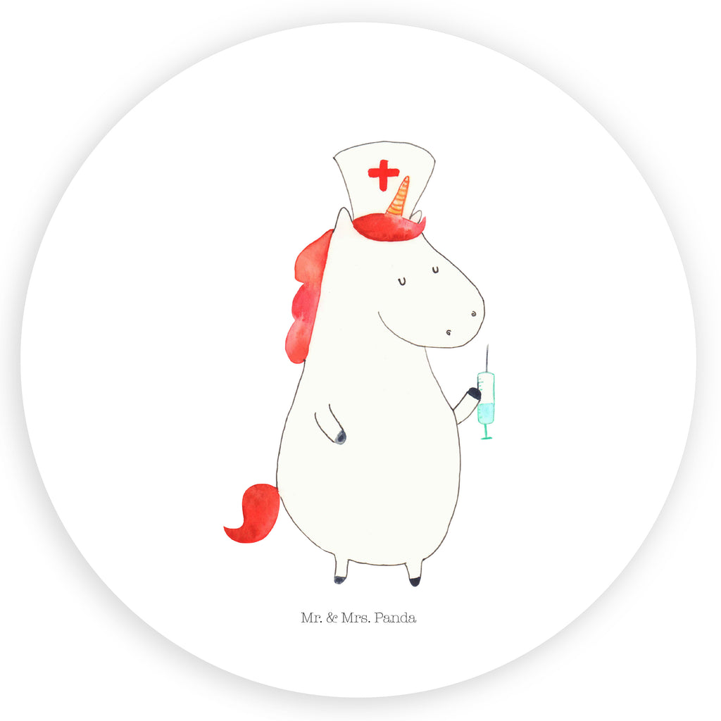 Rund Aufkleber Einhorn Krankenschwester Sticker, Aufkleber, Etikett, Einhorn, Einhörner, Einhorn Deko, Pegasus, Unicorn, Krankenschwester Geschenk, Krankenpfleger Geschenk, Krankenpflegerin, Krankenschwester Dankeschön, Krankenhaus, Ärztin Geschenk