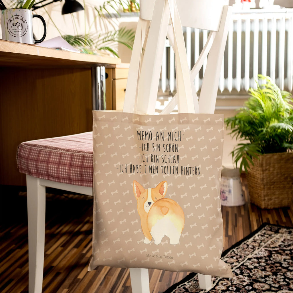 Einkaufstasche Corgi Po Tragetasche, Tasche, Beutel, Stofftasche, Baumwolltasche, Umhängetasche, Shopper, Einkaufstasche, Beuteltasche, Hund, Hundemotiv, Haustier, Hunderasse, Tierliebhaber, Hundebesitzer, Sprüche, Corgie, Hundeliebe, Motivation, Selbstliebe, Spruch