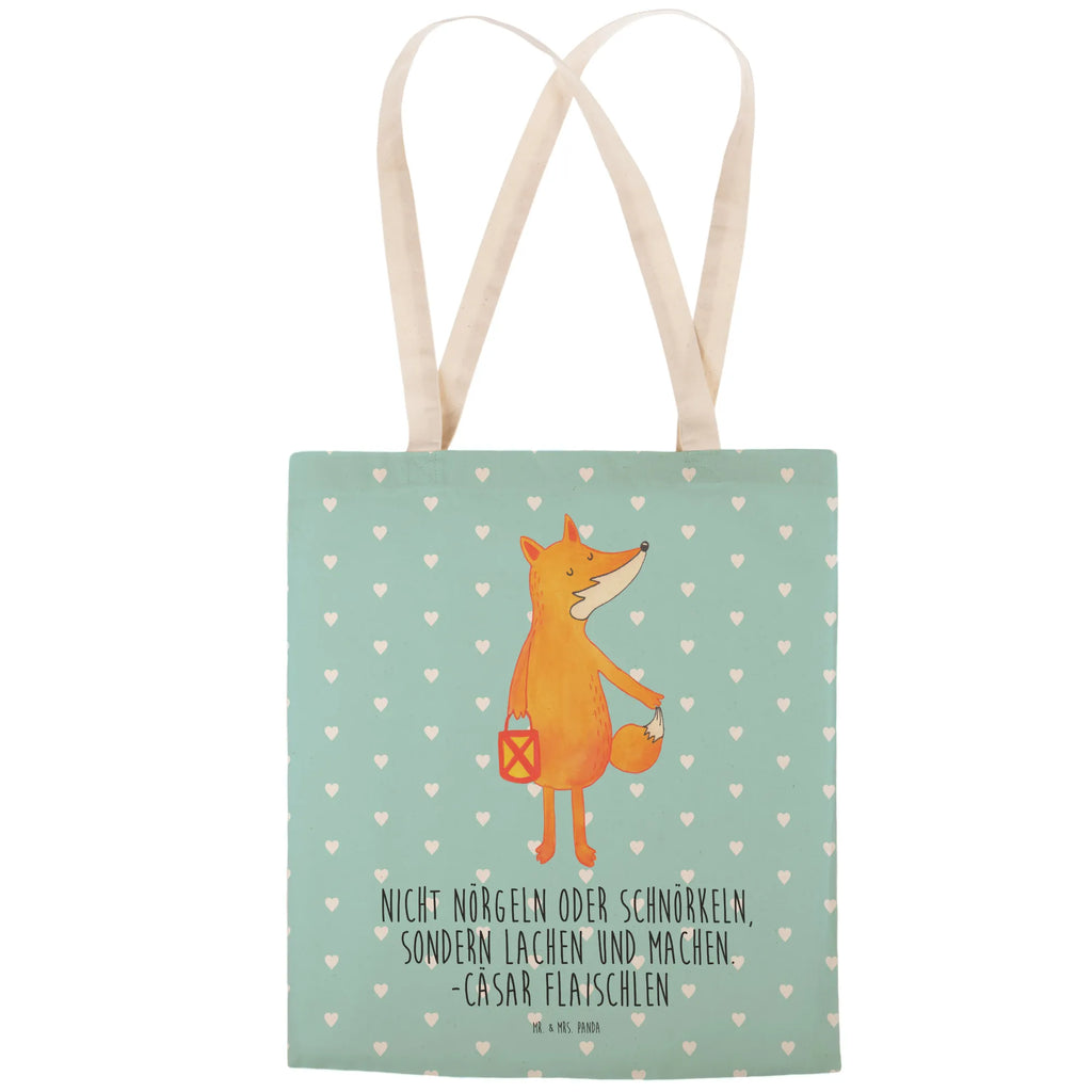 Einkaufstasche Fuchs Laterne Tragetasche, Tasche, Beutel, Stofftasche, Baumwolltasche, Umhängetasche, Shopper, Einkaufstasche, Beuteltasche, Fuchs, Füchse, Spruch trösten, Liebeskummer Spruch, Laterne, Sankt Martin, Laternenumzug, Aufmuntern, Cäsar Otto Hugo Flaischlen