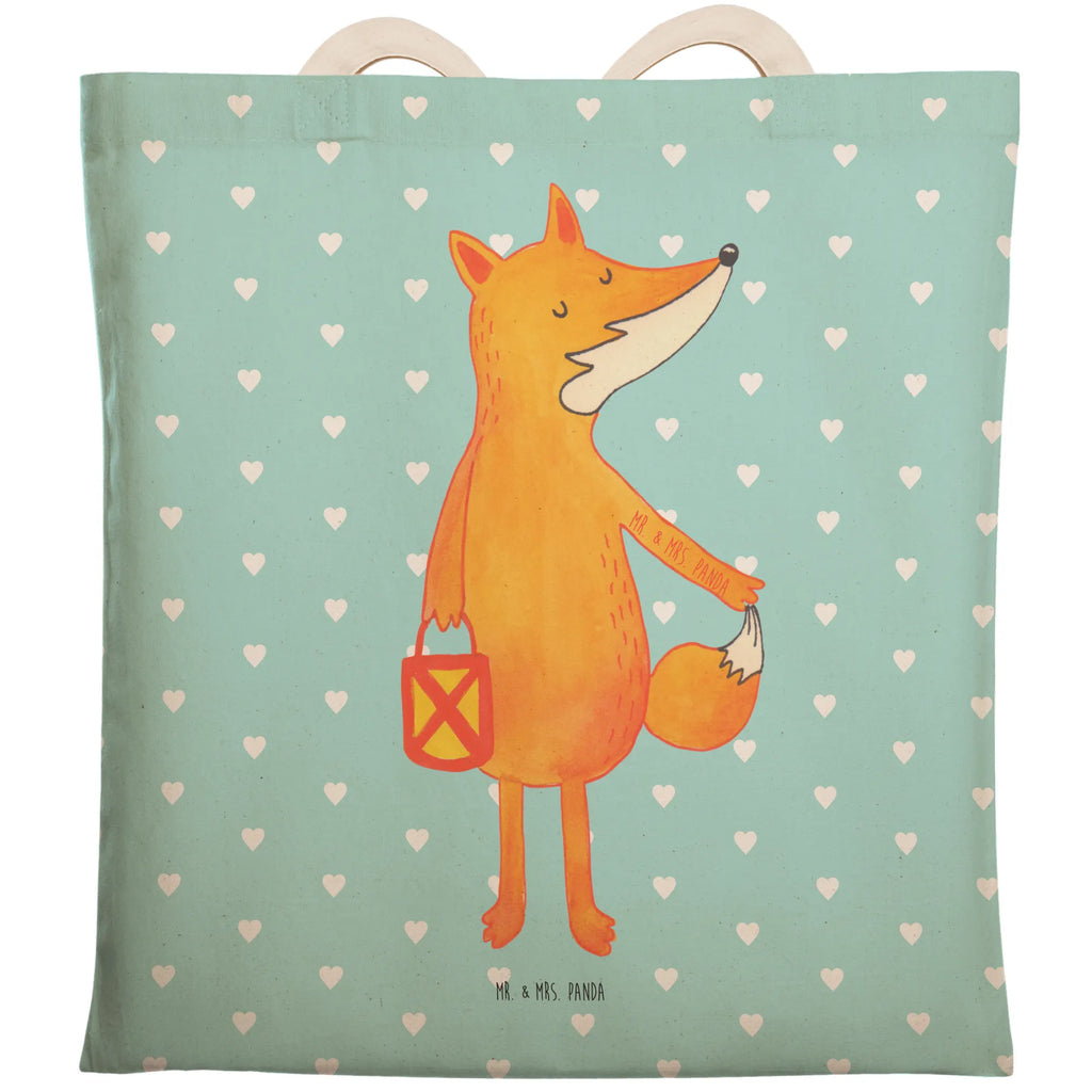 Einkaufstasche Fuchs Laterne Tragetasche, Tasche, Beutel, Stofftasche, Baumwolltasche, Umhängetasche, Shopper, Einkaufstasche, Beuteltasche, Fuchs, Füchse, Spruch trösten, Liebeskummer Spruch, Laterne, Sankt Martin, Laternenumzug, Aufmuntern, Cäsar Otto Hugo Flaischlen