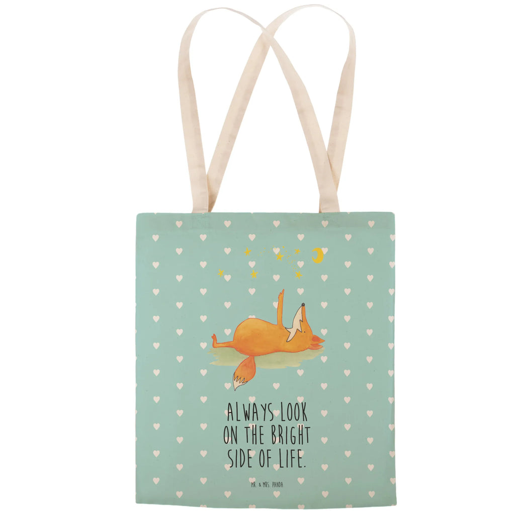 Einkaufstasche Fuchs Sterne Tragetasche, Tasche, Beutel, Stofftasche, Baumwolltasche, Umhängetasche, Shopper, Einkaufstasche, Beuteltasche, Fuchs, Füchse, tröstende Worte, Spruch positiv, Spruch schön, Romantik, Always Look on the Bright Side of Life