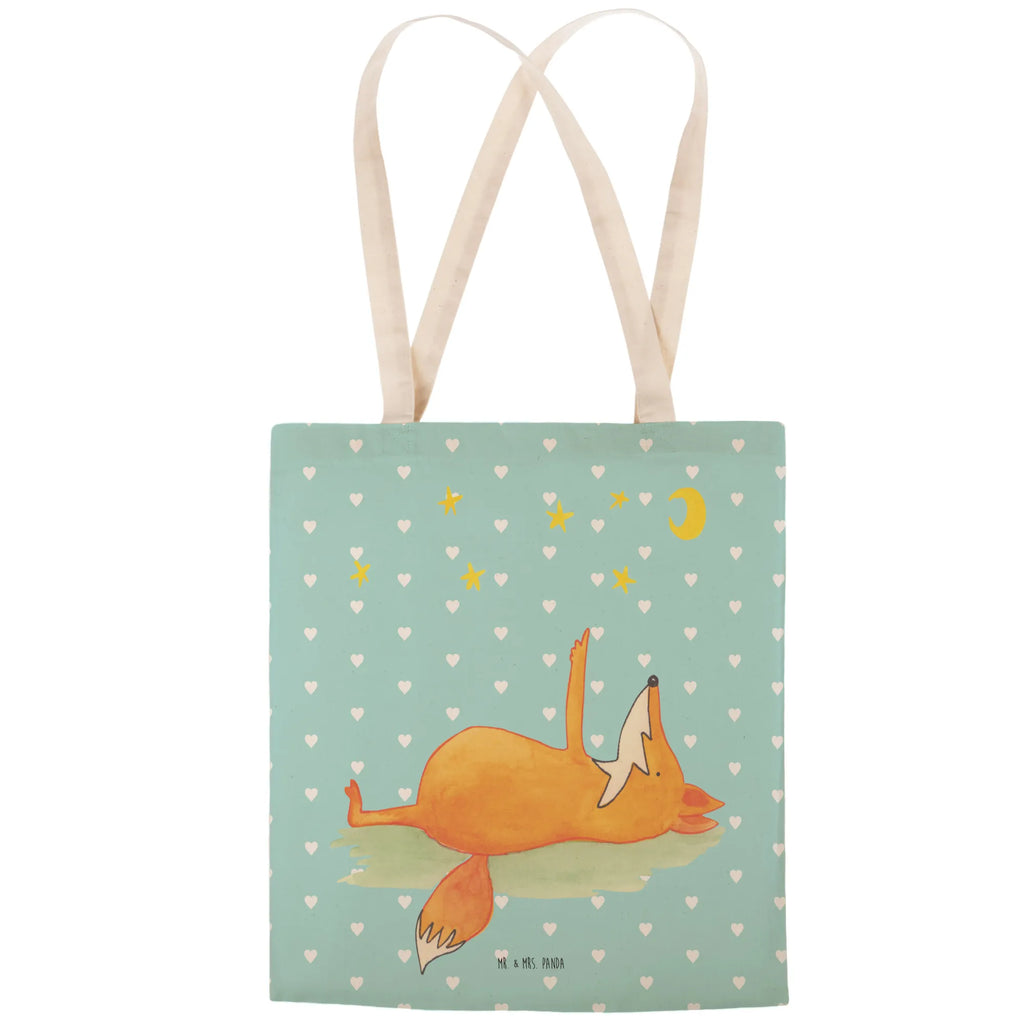 Einkaufstasche Fuchs Sterne Tragetasche, Tasche, Beutel, Stofftasche, Baumwolltasche, Umhängetasche, Shopper, Einkaufstasche, Beuteltasche, Fuchs, Füchse, tröstende Worte, Spruch positiv, Spruch schön, Romantik, Always Look on the Bright Side of Life