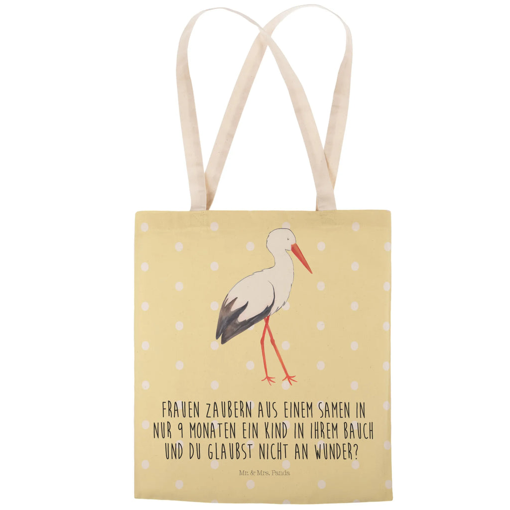 Einkaufstasche Storch Tragetasche, Tasche, Beutel, Stofftasche, Baumwolltasche, Umhängetasche, Shopper, Einkaufstasche, Beuteltasche, Tiermotive, Gute Laune, lustige Sprüche, Tiere, Storch, Störche, Schwangerschaft, Geburt, Mutter, Mütter, Mutter werden, Schwanger, Babybauch, Baby