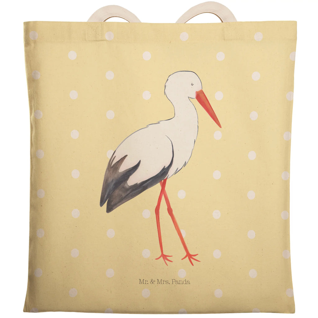 Einkaufstasche Storch Tragetasche, Tasche, Beutel, Stofftasche, Baumwolltasche, Umhängetasche, Shopper, Einkaufstasche, Beuteltasche, Tiermotive, Gute Laune, lustige Sprüche, Tiere, Storch, Störche, Schwangerschaft, Geburt, Mutter, Mütter, Mutter werden, Schwanger, Babybauch, Baby