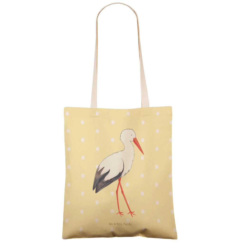 Einkaufstasche Storch Tragetasche, Tasche, Beutel, Stofftasche, Baumwolltasche, Umhängetasche, Shopper, Einkaufstasche, Beuteltasche, Tiermotive, Gute Laune, lustige Sprüche, Tiere, Storch, Störche, Schwangerschaft, Geburt, Mutter, Mütter, Mutter werden, Schwanger, Babybauch, Baby