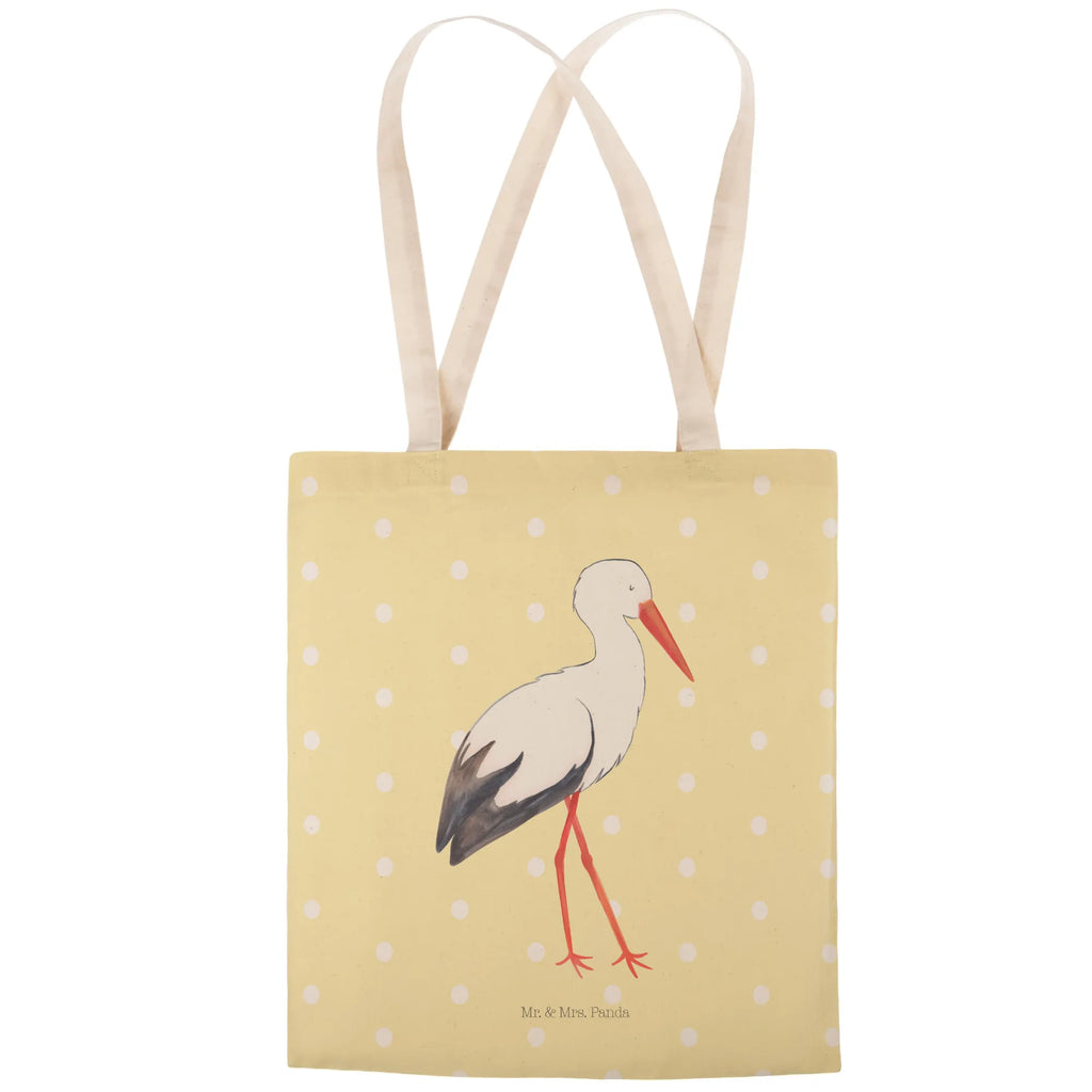 Einkaufstasche Storch Tragetasche, Tasche, Beutel, Stofftasche, Baumwolltasche, Umhängetasche, Shopper, Einkaufstasche, Beuteltasche, Tiermotive, Gute Laune, lustige Sprüche, Tiere, Storch, Störche, Schwangerschaft, Geburt, Mutter, Mütter, Mutter werden, Schwanger, Babybauch, Baby