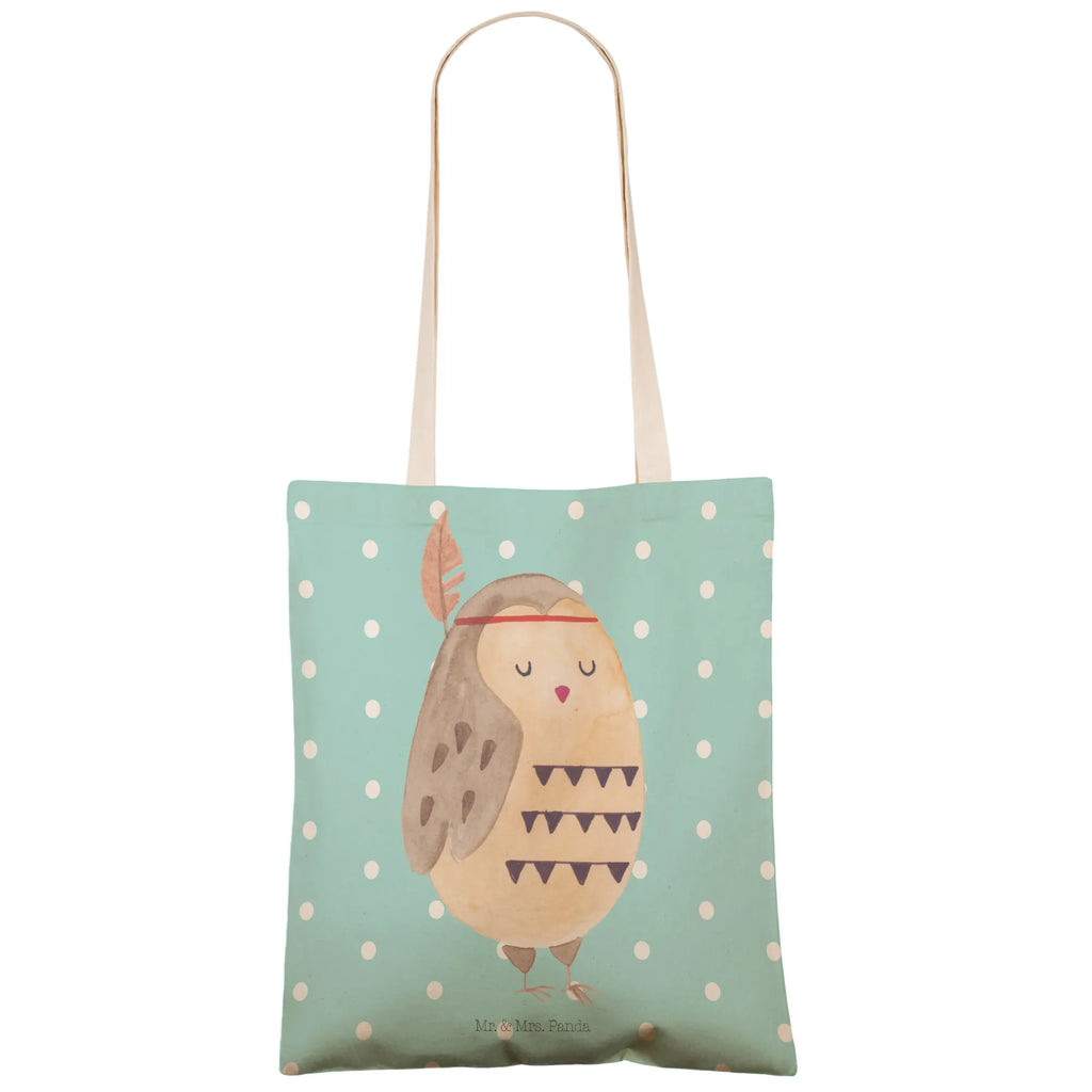 Einkaufstasche Eule Federschmuck Tragetasche, Tasche, Beutel, Stofftasche, Baumwolltasche, Umhängetasche, Shopper, Einkaufstasche, Beuteltasche, Eule, Eule Deko, Owl, Das Leben ist ein Abenteuer, Reisespruch, Federschmuck, Dekoration