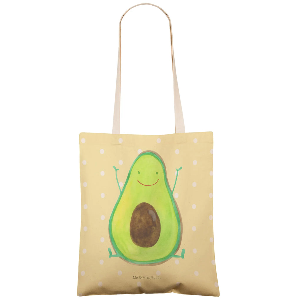 Einkaufstasche Avocado Happy Tragetasche, Tasche, Beutel, Stofftasche, Baumwolltasche, Umhängetasche, Shopper, Einkaufstasche, Beuteltasche, Avocado, Veggie, Vegan, Gesund, Chaos