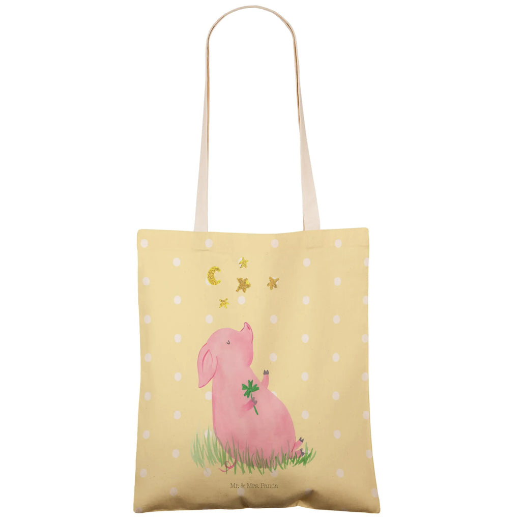 Einkaufstasche Schwein Glück Tragetasche, Tasche, Beutel, Stofftasche, Baumwolltasche, Umhängetasche, Shopper, Einkaufstasche, Beuteltasche, Tiermotive, Gute Laune, lustige Sprüche, Tiere, Glücksschwein. Glück, Schwein, Schweinchen, Sterne, Sernchen, Ziele, Träume, Motivation, Glücksbringer