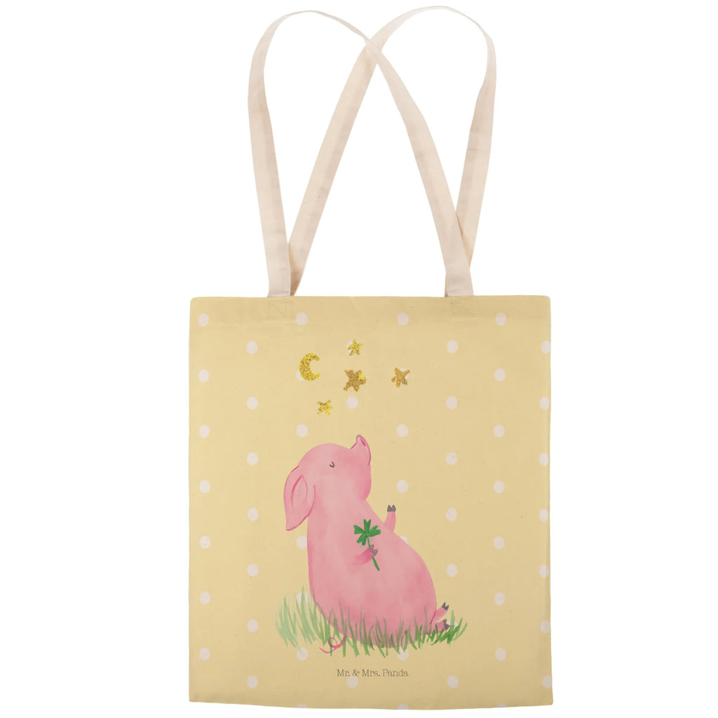 Einkaufstasche Schwein Glück Tragetasche, Tasche, Beutel, Stofftasche, Baumwolltasche, Umhängetasche, Shopper, Einkaufstasche, Beuteltasche, Tiermotive, Gute Laune, lustige Sprüche, Tiere, Glücksschwein. Glück, Schwein, Schweinchen, Sterne, Sernchen, Ziele, Träume, Motivation, Glücksbringer