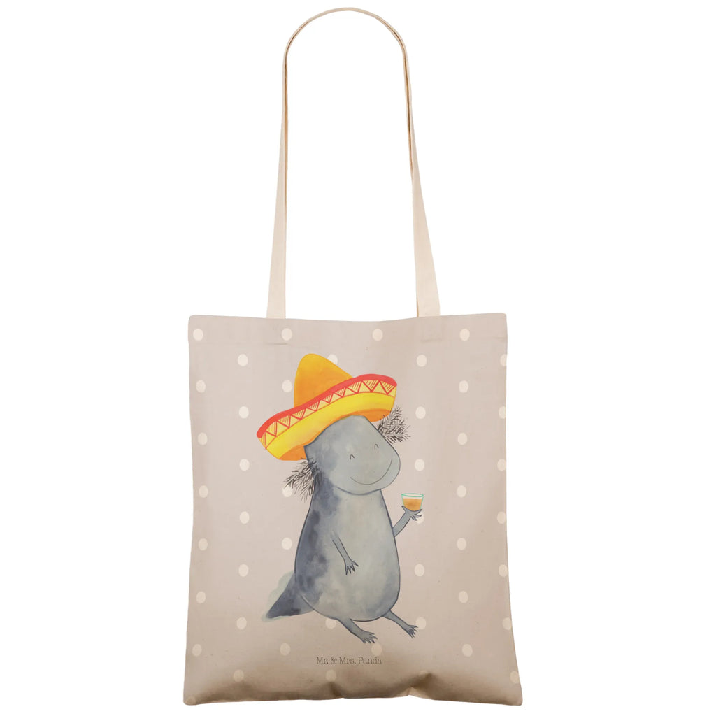 Einkaufstasche Axolotl Tequila Tragetasche, Tasche, Beutel, Stofftasche, Baumwolltasche, Umhängetasche, Shopper, Einkaufstasche, Beuteltasche, Axolotl, Molch, Mexico, Mexiko, Sombrero, Zitrone, Tequila, Motivation, Spruch, Schwanzlurch, Lurch, Lurche, Axolot, Feuerdrache, Feuersalamander