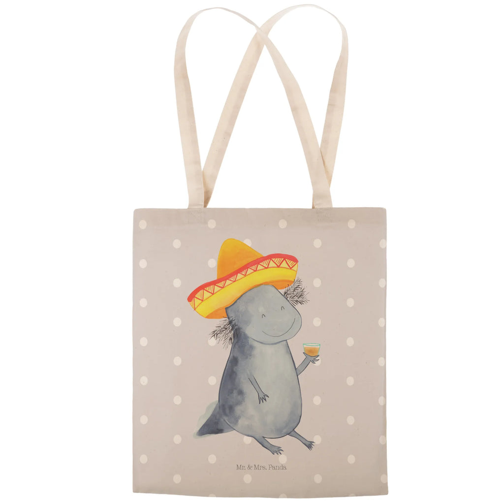 Einkaufstasche Axolotl Tequila Tragetasche, Tasche, Beutel, Stofftasche, Baumwolltasche, Umhängetasche, Shopper, Einkaufstasche, Beuteltasche, Axolotl, Molch, Mexico, Mexiko, Sombrero, Zitrone, Tequila, Motivation, Spruch, Schwanzlurch, Lurch, Lurche, Axolot, Feuerdrache, Feuersalamander