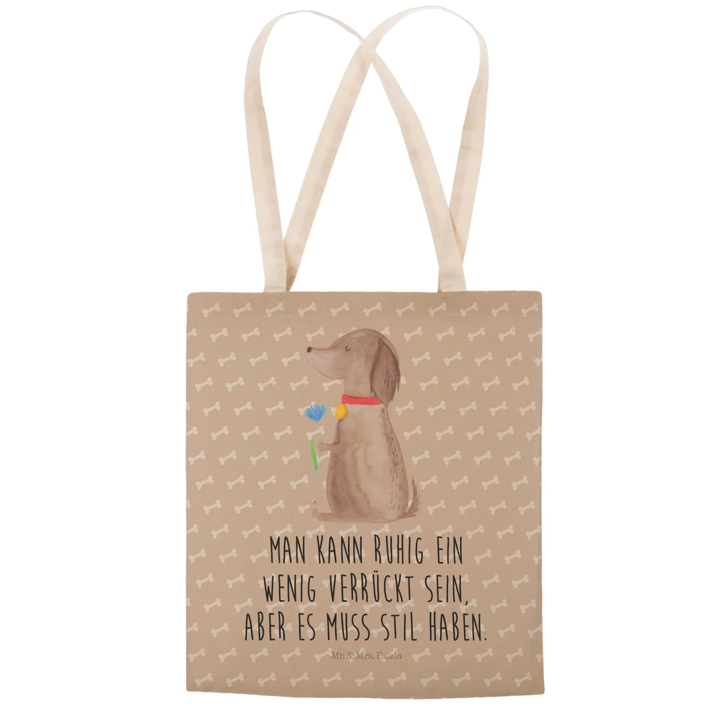 Einkaufstasche Hund Blume Tragetasche, Tasche, Beutel, Stofftasche, Baumwolltasche, Umhängetasche, Shopper, Einkaufstasche, Beuteltasche, Hund, Hundemotiv, Haustier, Hunderasse, Tierliebhaber, Hundebesitzer, Sprüche, Hunde, Frauchen, Hundeliebe