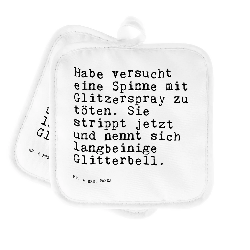 2er Set Topflappen  Sprüche und Zitate Habe versucht eine Spinne mit Glitzerspray zu töten. Sie strippt jetzt und nennt sich langbeinige Glitterbell. Topflappen, Topfuntersetzer, Ofenhandschuh, Topflappen Set, Topflappen lustig, Topflappen mit Spruch, Ofenhandschuhe, Topfhandschuhe, Topfhandschuh, Topflappenset, Topflappen 2er Set, Schöne Topflappen, Spruch, Sprüche, lustige Sprüche, Weisheiten, Zitate, Spruch Geschenke, Spruch Sprüche Weisheiten Zitate Lustig Weisheit Worte