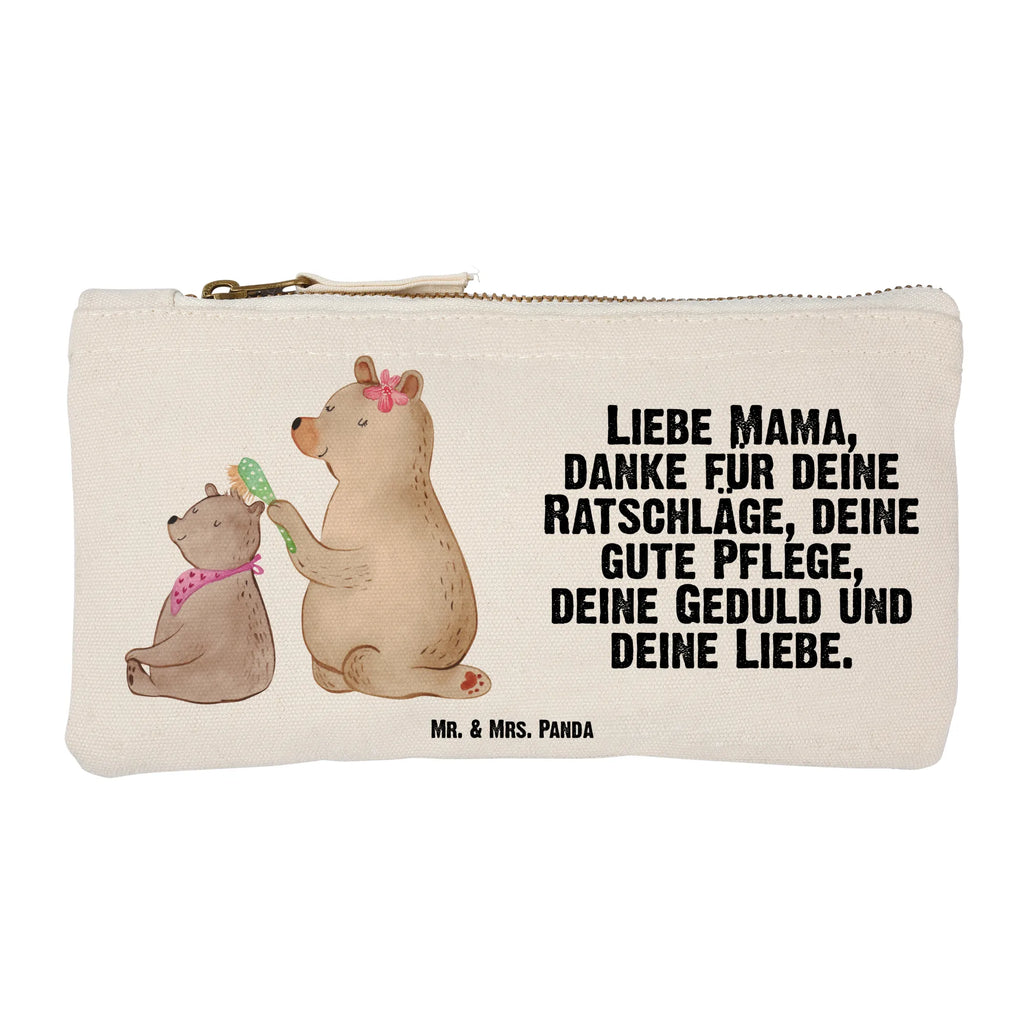 Schminktasche Bär mit Kind Schminktasche, Kosmetiktasche, Kosmetikbeutel, Stiftemäppchen, Etui, Federmappe, Makeup, XXL, Schminketui, Kosmetiketui, Schlamperetui, Familie, Vatertag, Muttertag, Bruder, Schwester, Mama, Papa, Oma, Opa, Geschenk, Mutti, Mutter