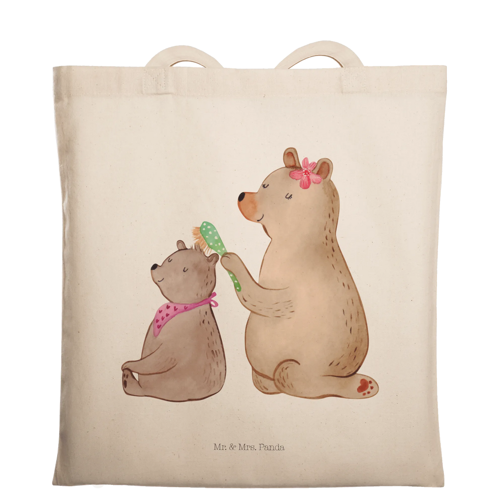 Tragetasche Bär mit Kind Beuteltasche, Beutel, Einkaufstasche, Jutebeutel, Stoffbeutel, Tasche, Shopper, Umhängetasche, Strandtasche, Schultertasche, Stofftasche, Tragetasche, Badetasche, Jutetasche, Einkaufstüte, Laptoptasche, Familie, Vatertag, Muttertag, Bruder, Schwester, Mama, Papa, Oma, Opa, Geschenk, Mutti, Mutter