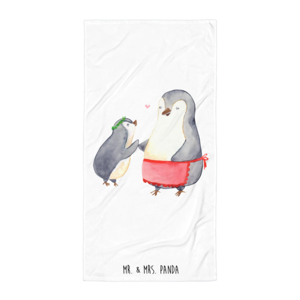 XL Badehandtuch Pinguin mit Kind Handtuch, Badetuch, Duschtuch, Strandtuch, Saunatuch, Familie, Vatertag, Muttertag, Bruder, Schwester, Mama, Papa, Oma, Opa, Geschenk, Mami, Mutti, Mutter, Geburststag