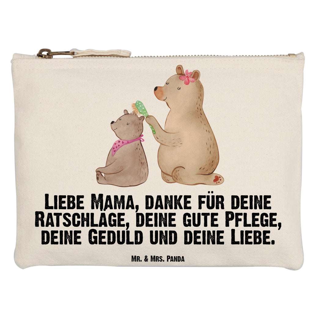 Schminktasche Bär mit Kind Schminktasche, Kosmetiktasche, Kosmetikbeutel, Stiftemäppchen, Etui, Federmappe, Makeup, XXL, Schminketui, Kosmetiketui, Schlamperetui, Familie, Vatertag, Muttertag, Bruder, Schwester, Mama, Papa, Oma, Opa, Geschenk, Mutti, Mutter