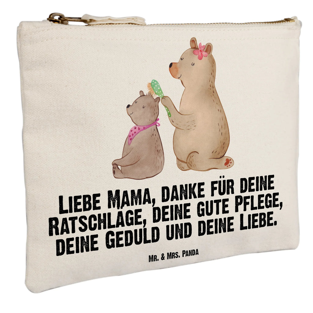 Schminktasche Bär mit Kind Schminktasche, Kosmetiktasche, Kosmetikbeutel, Stiftemäppchen, Etui, Federmappe, Makeup, XXL, Schminketui, Kosmetiketui, Schlamperetui, Familie, Vatertag, Muttertag, Bruder, Schwester, Mama, Papa, Oma, Opa, Geschenk, Mutti, Mutter