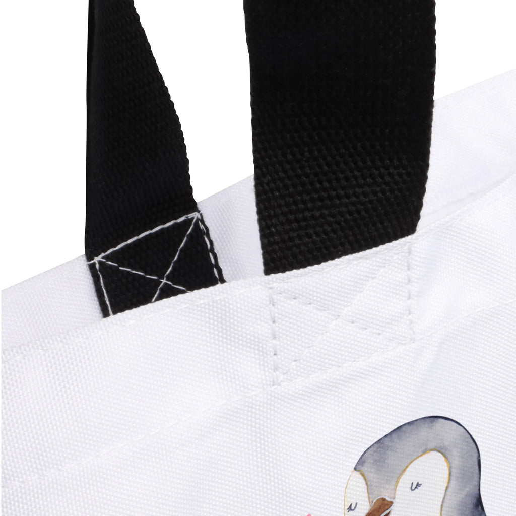 Shopper Pinguin mit Kind Beutel, Einkaufstasche, Tasche, Strandtasche, Einkaufsbeutel, Shopper, Schultasche, Freizeittasche, Tragebeutel, Schulbeutel, Alltagstasche, Familie, Vatertag, Muttertag, Bruder, Schwester, Mama, Papa, Oma, Opa, Geschenk, Mami, Mutti, Mutter, Geburststag