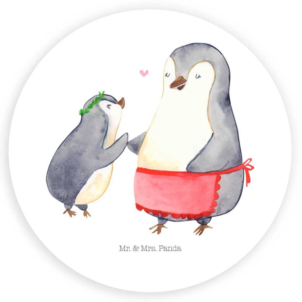 Rund Aufkleber Pinguin mit Kind Sticker, Aufkleber, Etikett, Familie, Vatertag, Muttertag, Bruder, Schwester, Mama, Papa, Oma, Opa, Geschenk, Mami, Mutti, Mutter, Geburststag