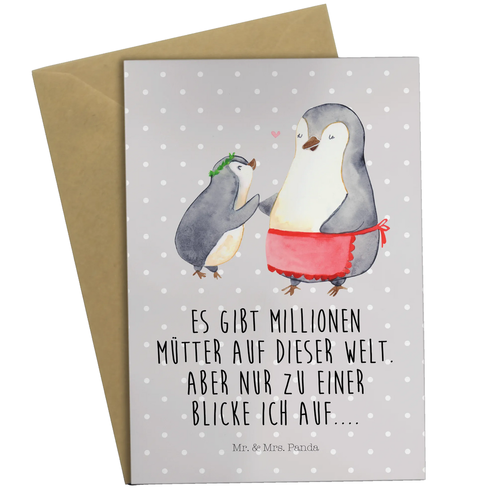 Grußkarte Pinguin mit Kind Grußkarte, Klappkarte, Einladungskarte, Glückwunschkarte, Hochzeitskarte, Geburtstagskarte, Karte, Ansichtskarten, Familie, Vatertag, Muttertag, Bruder, Schwester, Mama, Papa, Oma, Opa, Geschenk, Mami, Mutti, Mutter, Geburststag