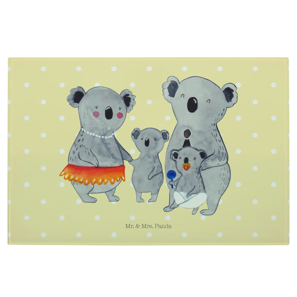 Glasschneidebrett Koala Familie Glasschneidebrett, Schneidebrett, Familie, Vatertag, Muttertag, Bruder, Schwester, Mama, Papa, Oma, Opa, Koala, Koalas, Family, Kinder, Geschwister, Familienleben