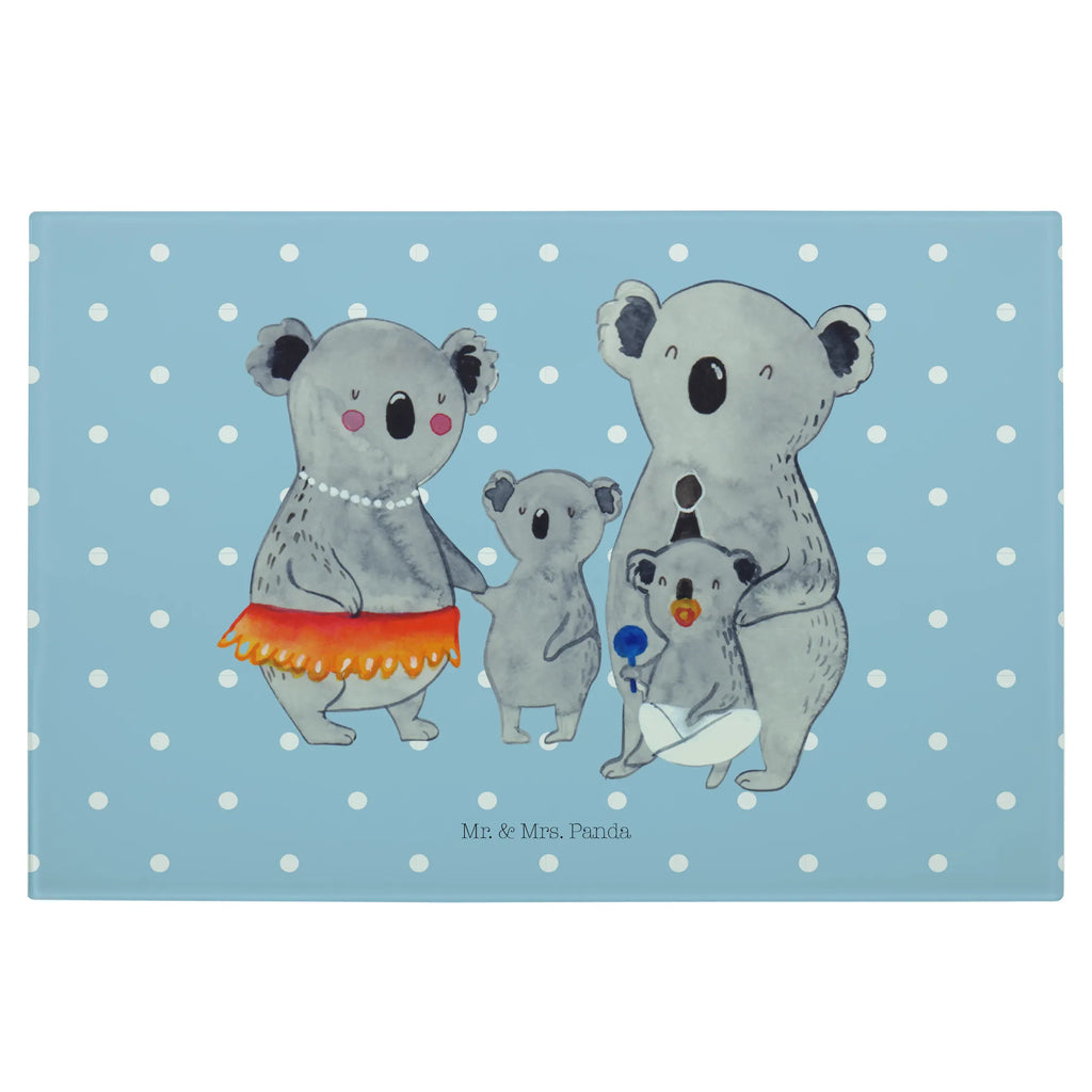 Glasschneidebrett Koala Familie Glasschneidebrett, Schneidebrett, Familie, Vatertag, Muttertag, Bruder, Schwester, Mama, Papa, Oma, Opa, Koala, Koalas, Family, Kinder, Geschwister, Familienleben