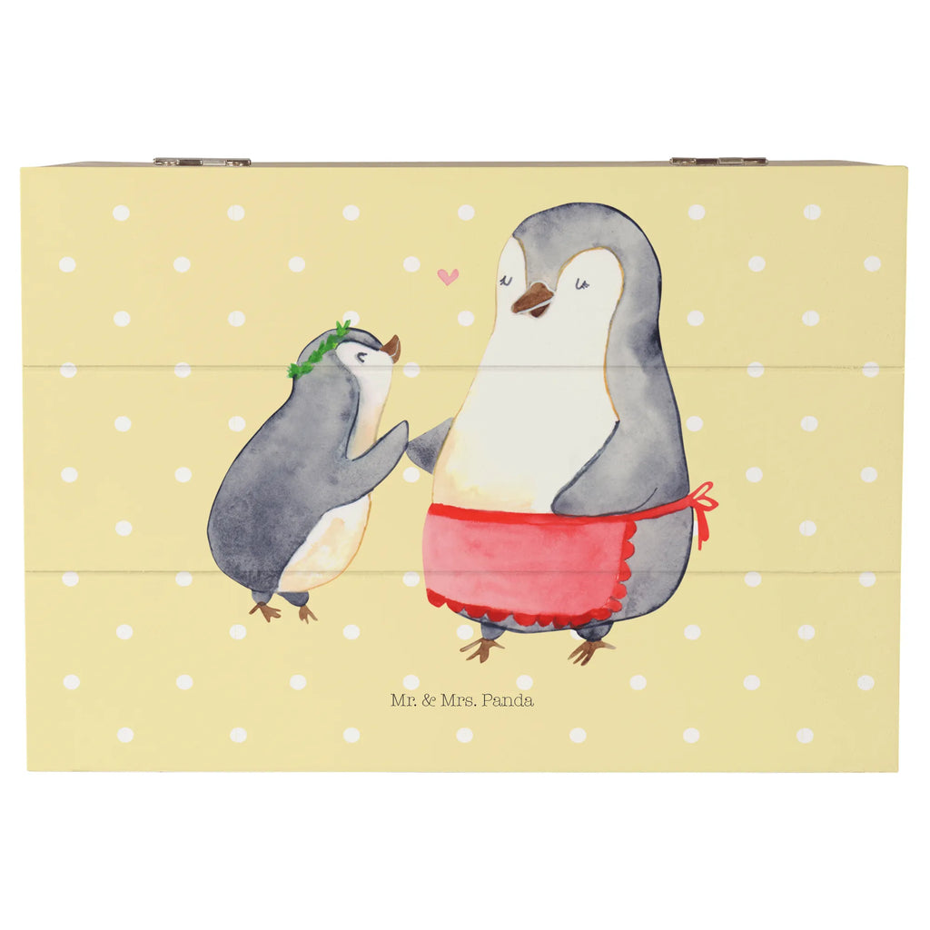 Holzkiste Pinguin mit Kind Holzkiste, Kiste, Schatzkiste, Truhe, Schatulle, XXL, Erinnerungsbox, Erinnerungskiste, Dekokiste, Aufbewahrungsbox, Geschenkbox, Geschenkdose, Familie, Vatertag, Muttertag, Bruder, Schwester, Mama, Papa, Oma, Opa, Geschenk, Mami, Mutti, Mutter, Geburststag