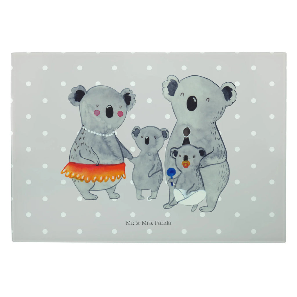 Glasschneidebrett Koala Familie Glasschneidebrett, Schneidebrett, Familie, Vatertag, Muttertag, Bruder, Schwester, Mama, Papa, Oma, Opa, Koala, Koalas, Family, Kinder, Geschwister, Familienleben