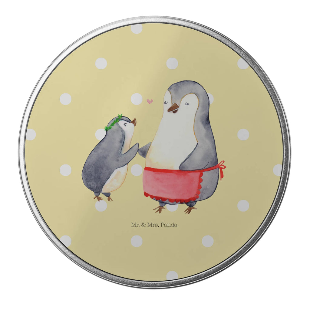 Blechdose rund Pinguin mit Kind Metalldose, Keksdose, Dose, Vorratsdose, Geschenkbox, Lunchbox, Aufbewahrungsbox, Vorratsdosen, Metallkiste, Metallbox, Metallboxen, Aufbewahrungskiste, Geschenkkiste, Blechdosen mit Deckel, Metallkiste mit Deckel, Vorratsdosen mit Deckel, Metall Dose, Familie, Vatertag, Muttertag, Bruder, Schwester, Mama, Papa, Oma, Opa, Geschenk, Mami, Mutti, Mutter, Geburststag