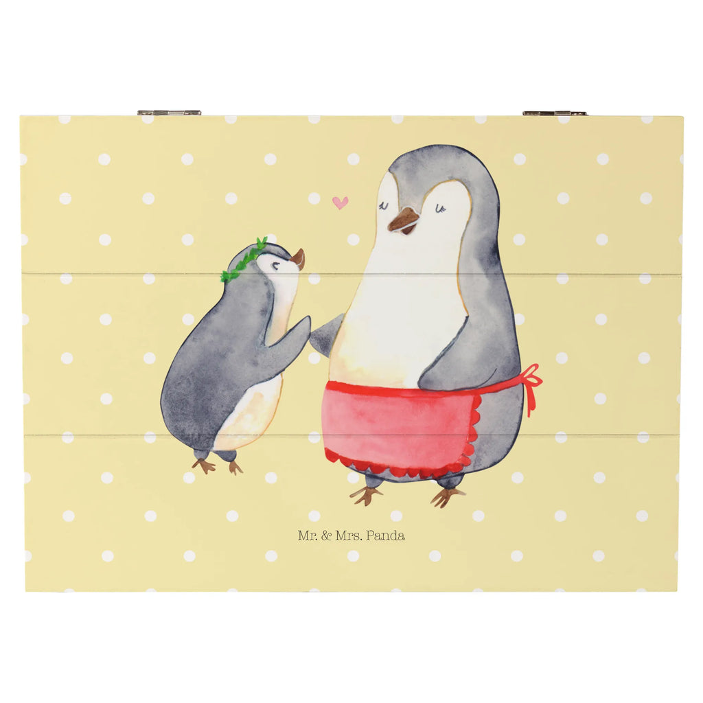 Holzkiste Pinguin mit Kind Holzkiste, Kiste, Schatzkiste, Truhe, Schatulle, XXL, Erinnerungsbox, Erinnerungskiste, Dekokiste, Aufbewahrungsbox, Geschenkbox, Geschenkdose, Familie, Vatertag, Muttertag, Bruder, Schwester, Mama, Papa, Oma, Opa, Geschenk, Mami, Mutti, Mutter, Geburststag