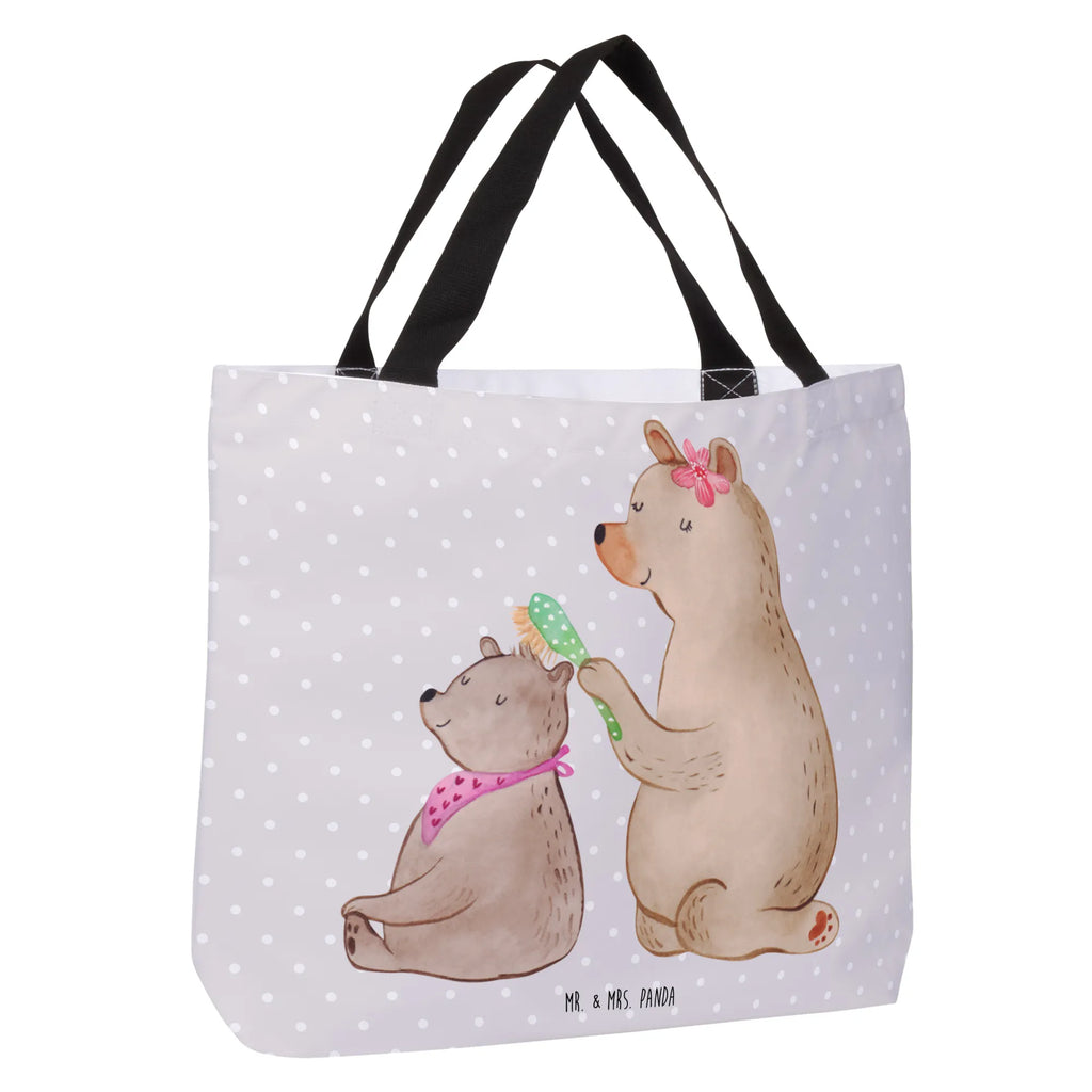 Shopper Bär mit Kind Beutel, Einkaufstasche, Tasche, Strandtasche, Einkaufsbeutel, Shopper, Schultasche, Freizeittasche, Tragebeutel, Schulbeutel, Alltagstasche, Familie, Vatertag, Muttertag, Bruder, Schwester, Mama, Papa, Oma, Opa, Geschenk, Mutti, Mutter